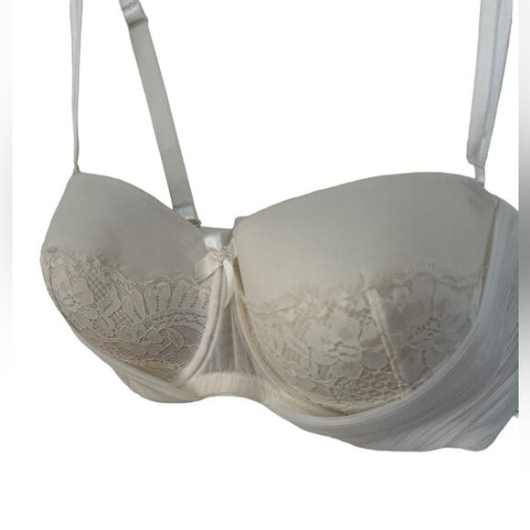 NWOT Hunkemoller Catrin Padded Strapless Underwired Bra – White 34DD/E - Picture 4 of 7